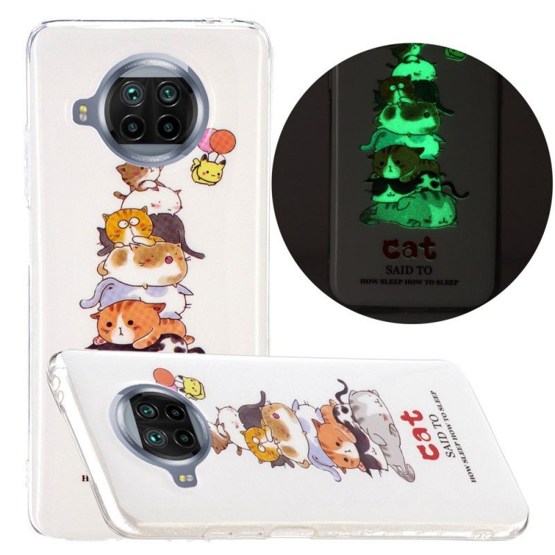 Hoesje Xiaomi Mi 10T Lite 5G / Redmi Note 9 Pro 5G Neon Katten