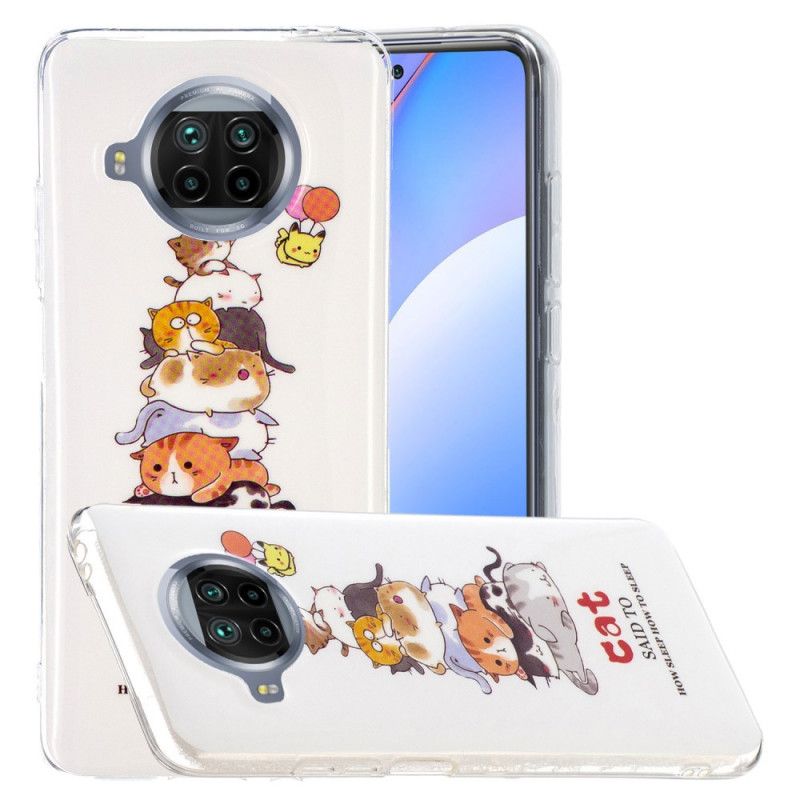 Hoesje Xiaomi Mi 10T Lite 5G / Redmi Note 9 Pro 5G Neon Katten