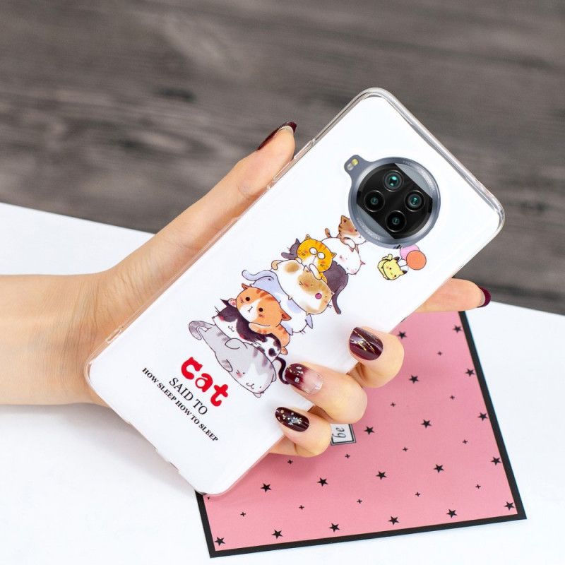 Hoesje Xiaomi Mi 10T Lite 5G / Redmi Note 9 Pro 5G Neon Katten