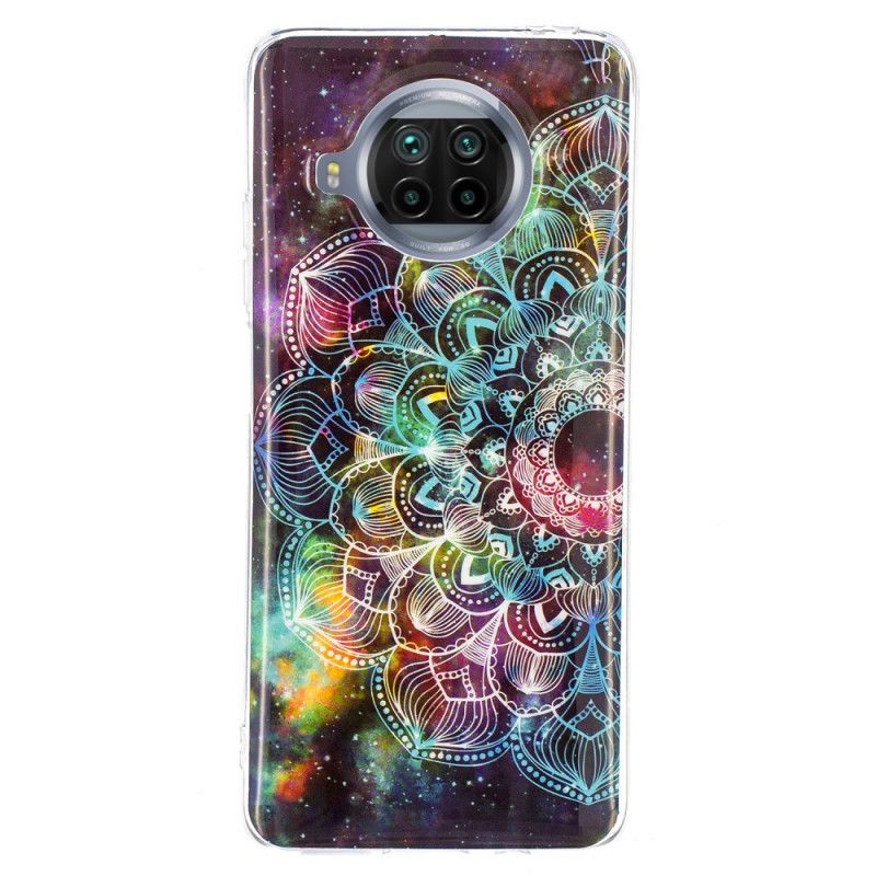 Hoesje Xiaomi Mi 10T Lite 5G / Redmi Note 9 Pro 5G Rood Grijs Fluorescerende Bloemen