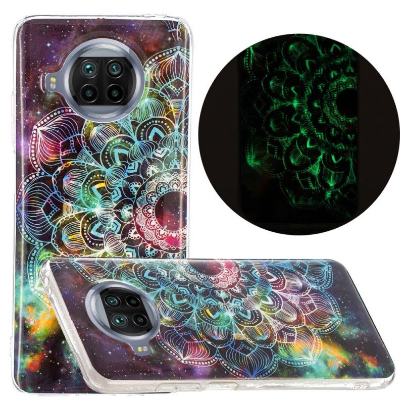 Hoesje Xiaomi Mi 10T Lite 5G / Redmi Note 9 Pro 5G Rood Grijs Fluorescerende Bloemen