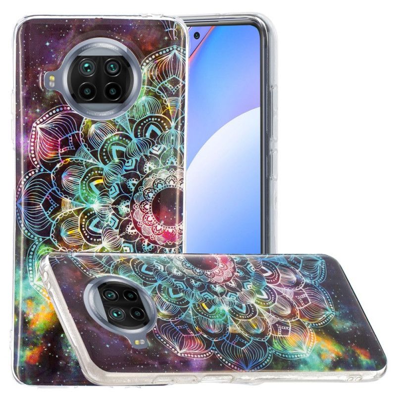 Hoesje Xiaomi Mi 10T Lite 5G / Redmi Note 9 Pro 5G Rood Grijs Fluorescerende Bloemen