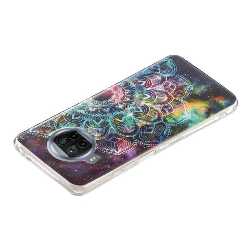 Hoesje Xiaomi Mi 10T Lite 5G / Redmi Note 9 Pro 5G Rood Grijs Fluorescerende Bloemen