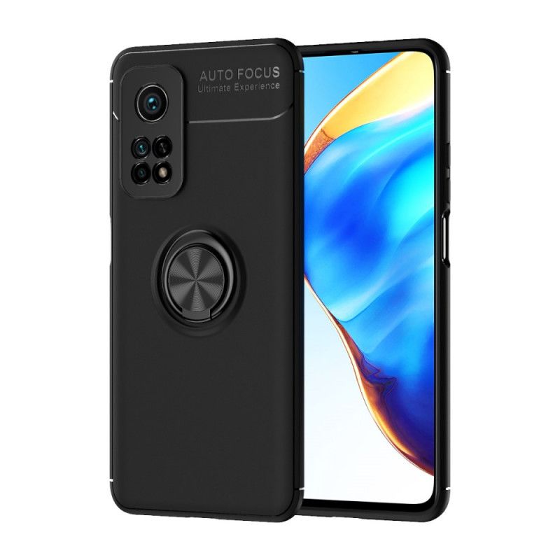 Hoesje Xiaomi Mi 10T Lite 5G / Redmi Note 9 Pro 5G Rood Zwart Roterende Ring