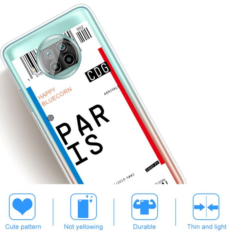 Hoesje Xiaomi Mi 10T Lite 5G / Redmi Note 9 Pro 5G Telefoonhoesje Instapkaart Naar Parijs