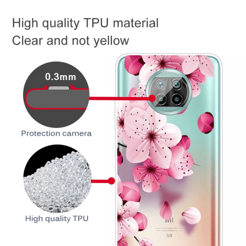 Hoesje Xiaomi Mi 10T Lite 5G / Redmi Note 9 Pro 5G Telefoonhoesje Kleine Roze Bloemen