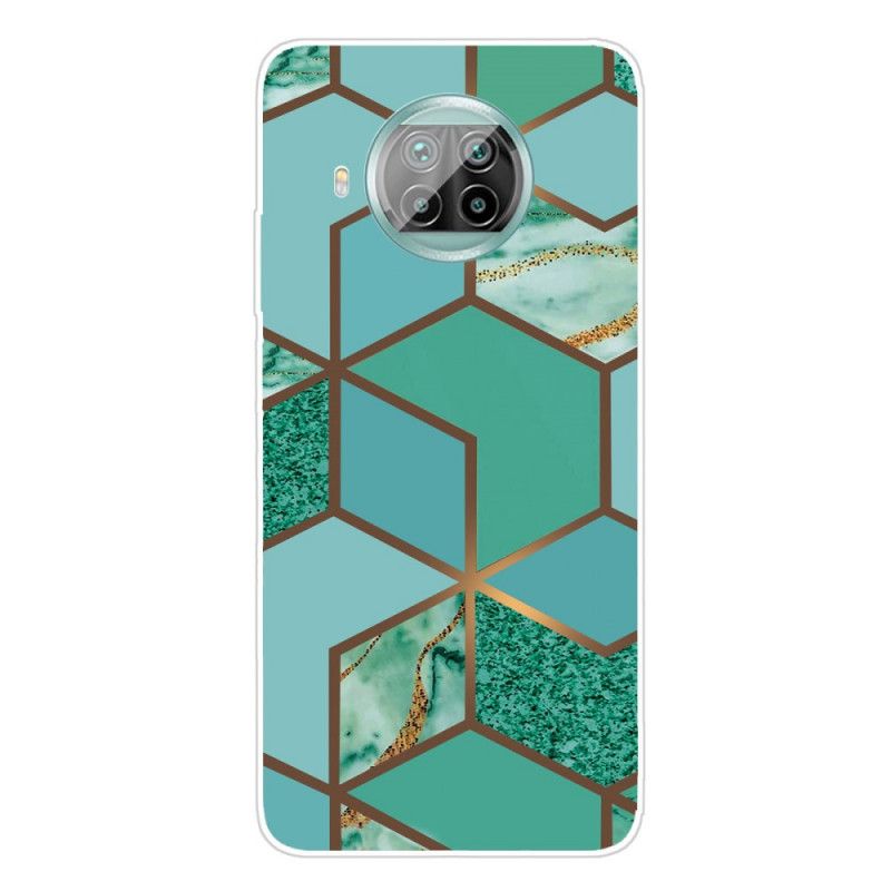 Hoesje Xiaomi Mi 10T Lite 5G / Redmi Note 9 Pro 5G Wit Zwart Geometrie Marmer
