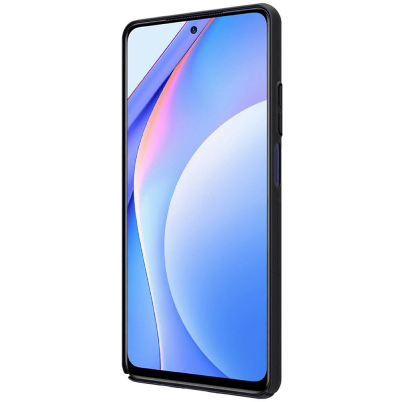 Hoesje Xiaomi Mi 10T Lite 5G / Redmi Note 9 Pro 5G Wit Zwart Stijve Frosted Nillkin