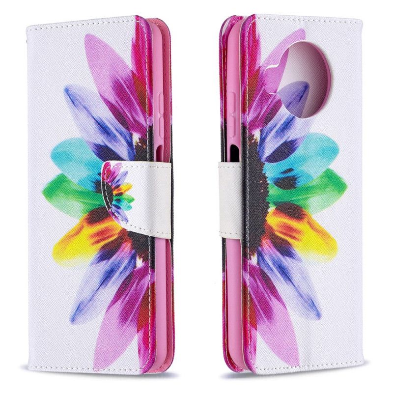Leren Hoesje voor Xiaomi Mi 10T Lite 5G / Redmi Note 9 Pro 5G Aquarelbloem