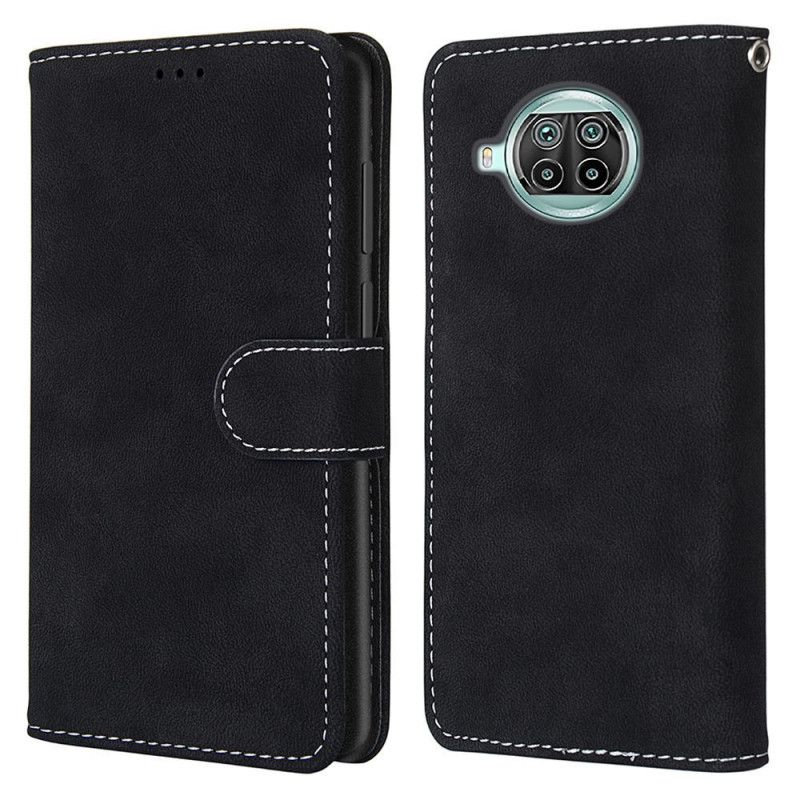 Leren Hoesje voor Xiaomi Mi 10T Lite 5G / Redmi Note 9 Pro 5G Grijs Zwart Retro Kunstleer