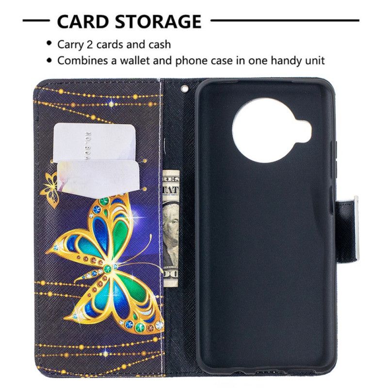 Leren Hoesje voor Xiaomi Mi 10T Lite 5G / Redmi Note 9 Pro 5G Magische Vlinder