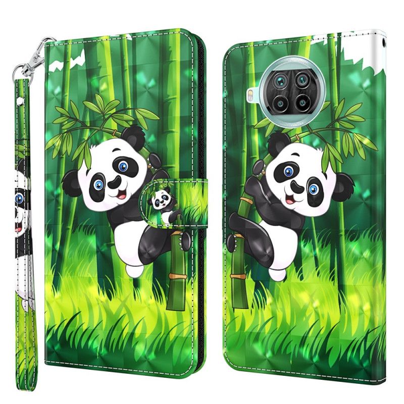 Leren Hoesje voor Xiaomi Mi 10T Lite 5G / Redmi Note 9 Pro 5G Panda En Bamboe