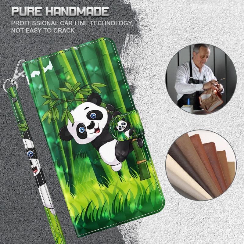 Leren Hoesje voor Xiaomi Mi 10T Lite 5G / Redmi Note 9 Pro 5G Panda En Bamboe