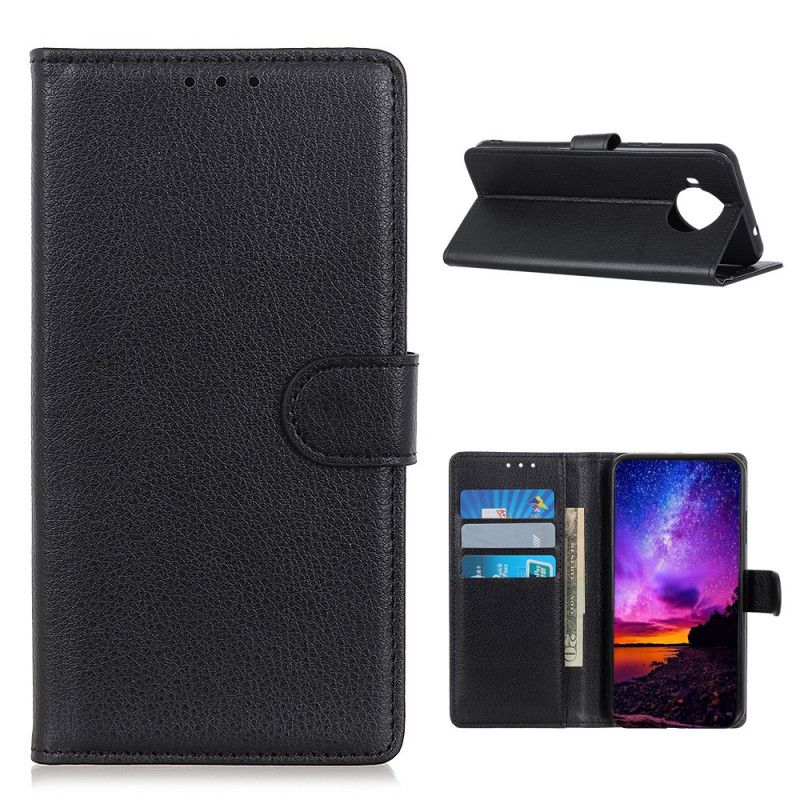 Leren Hoesje voor Xiaomi Mi 10T Lite 5G / Redmi Note 9 Pro 5G Rood Zwart Lychee Leereffect