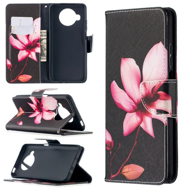 Leren Hoesje voor Xiaomi Mi 10T Lite 5G / Redmi Note 9 Pro 5G Roze Bloem
