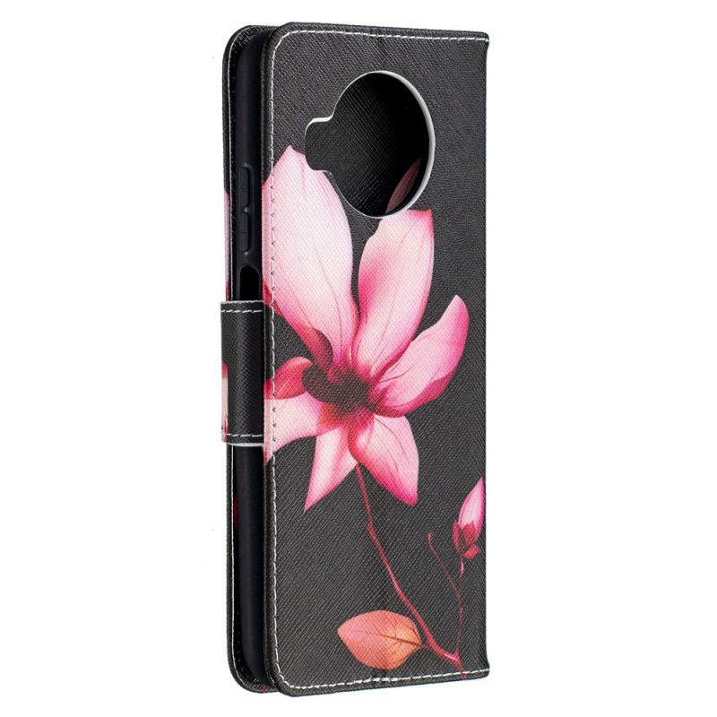 Leren Hoesje voor Xiaomi Mi 10T Lite 5G / Redmi Note 9 Pro 5G Roze Bloem