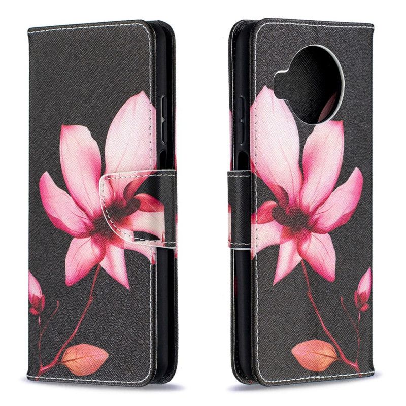 Leren Hoesje voor Xiaomi Mi 10T Lite 5G / Redmi Note 9 Pro 5G Roze Bloem