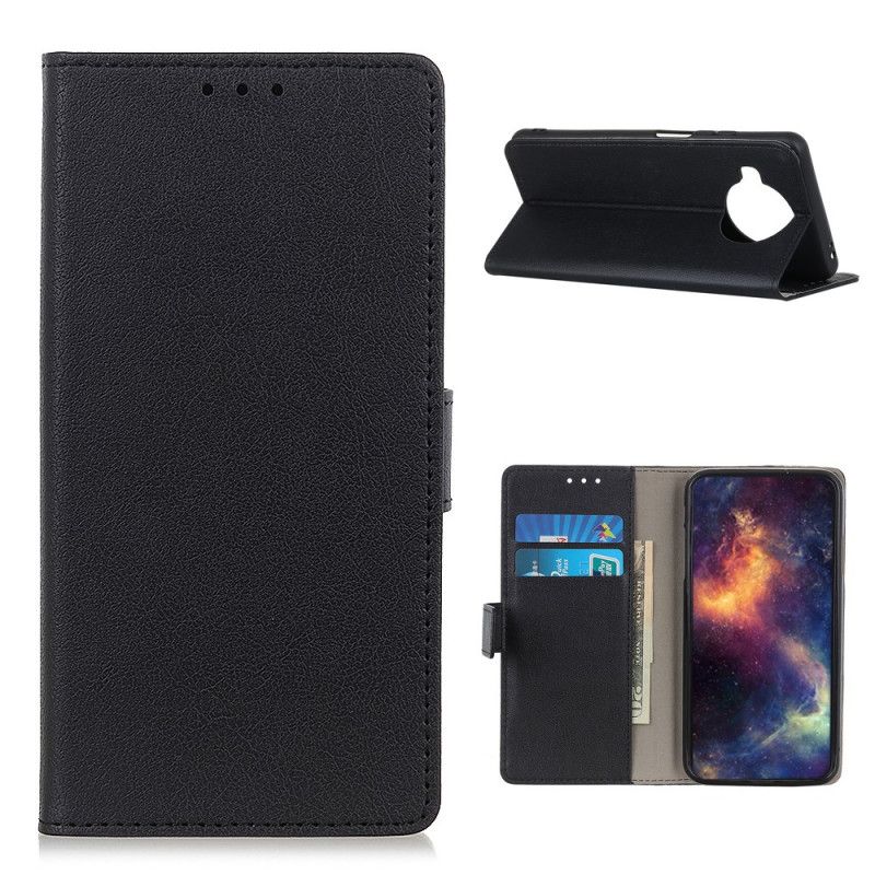 Leren Hoesje voor Xiaomi Mi 10T Lite 5G / Redmi Note 9 Pro 5G Wit Zwart Enkele Glans