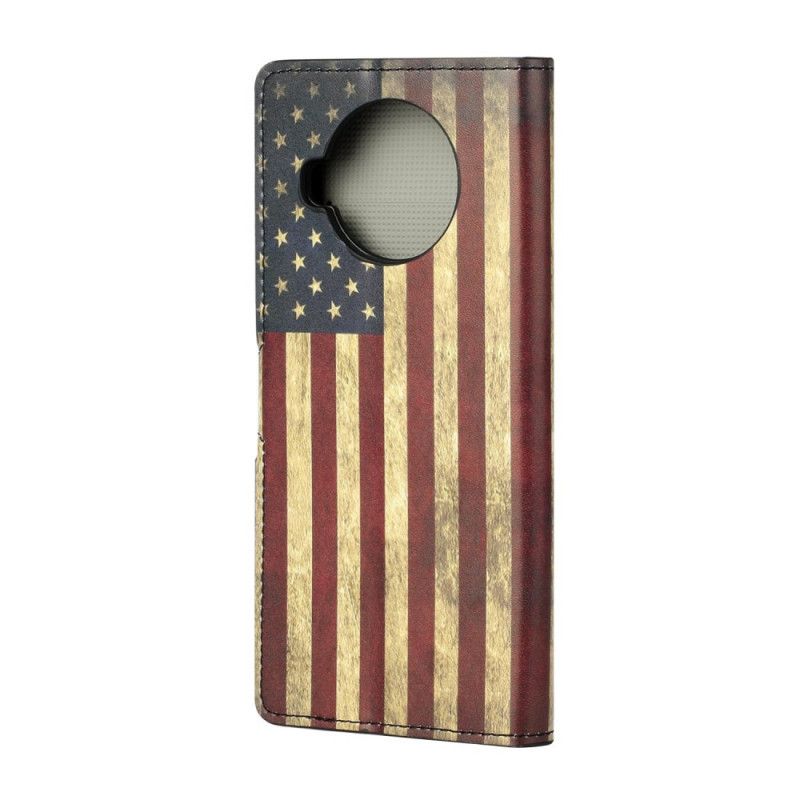Leren Hoesje Xiaomi Mi 10T Lite 5G / Redmi Note 9 Pro 5G Amerikaanse Vlag