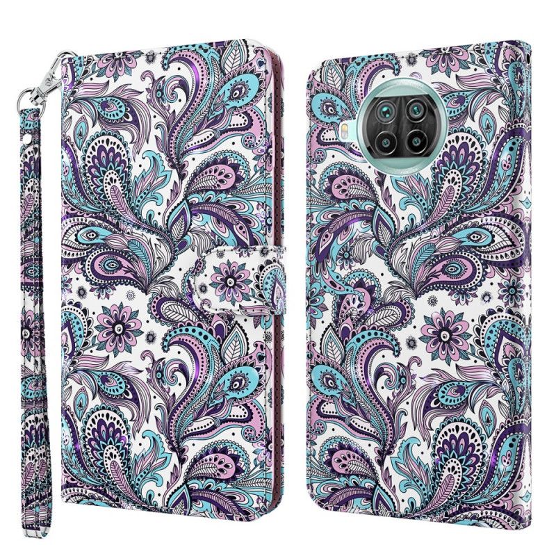 Leren Hoesje Xiaomi Mi 10T Lite 5G / Redmi Note 9 Pro 5G Bloemen Met Een Patroon
