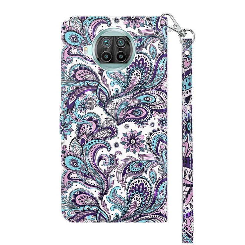 Leren Hoesje Xiaomi Mi 10T Lite 5G / Redmi Note 9 Pro 5G Bloemen Met Een Patroon