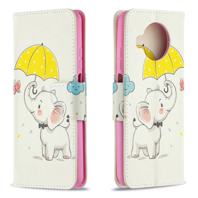 Leren Hoesje Xiaomi Mi 10T Lite 5G / Redmi Note 9 Pro 5G Telefoonhoesje Babyolifant