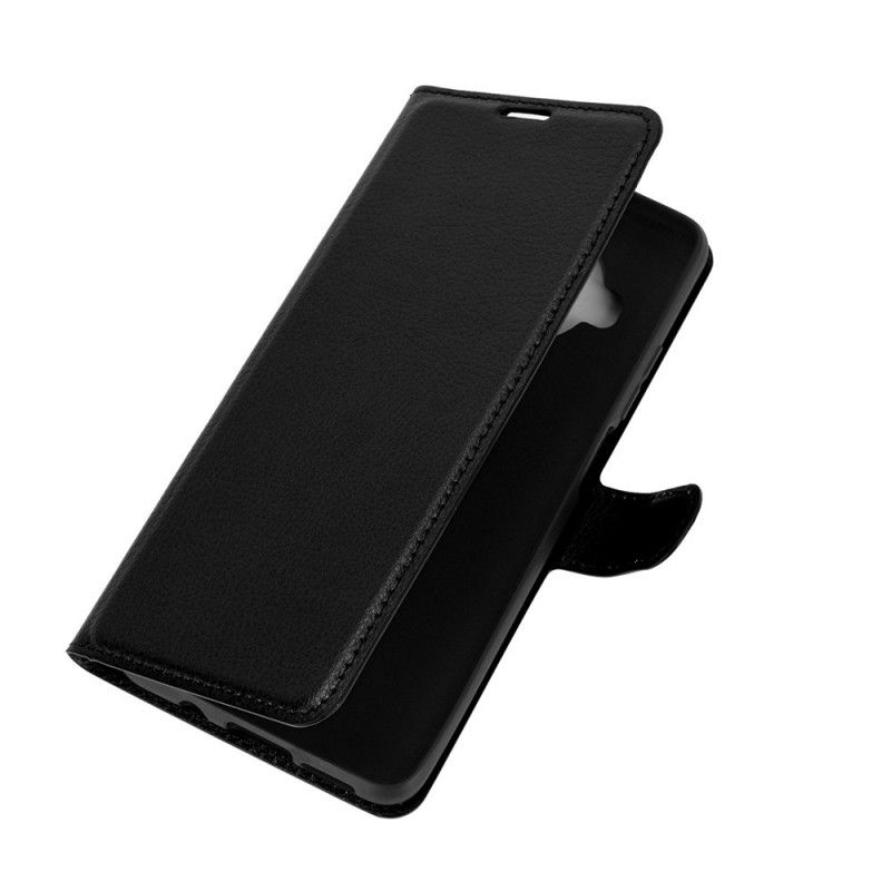 Leren Hoesje Xiaomi Mi 10T Lite 5G / Redmi Note 9 Pro 5G Wit Zwart Klassiek
