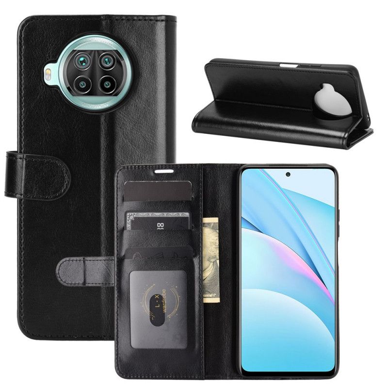 Leren Hoesje Xiaomi Mi 10T Lite 5G / Redmi Note 9 Pro 5G Wit Zwart Ultra Kunstleer