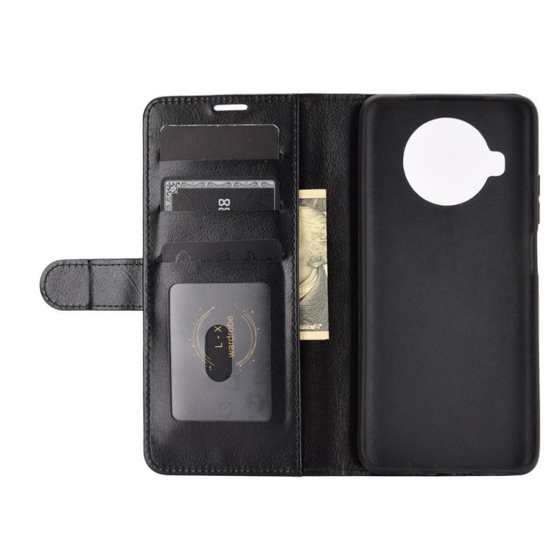 Leren Hoesje Xiaomi Mi 10T Lite 5G / Redmi Note 9 Pro 5G Wit Zwart Ultra Kunstleer