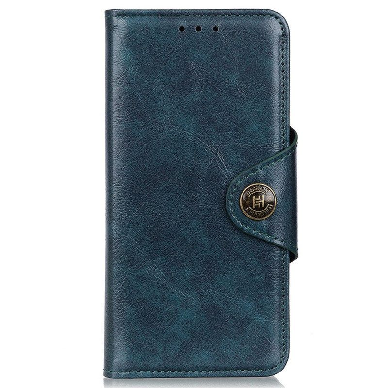 Folio-hoesje voor Samsung Galaxy M23 5G Imitatieleren Lakknoop Khazneh