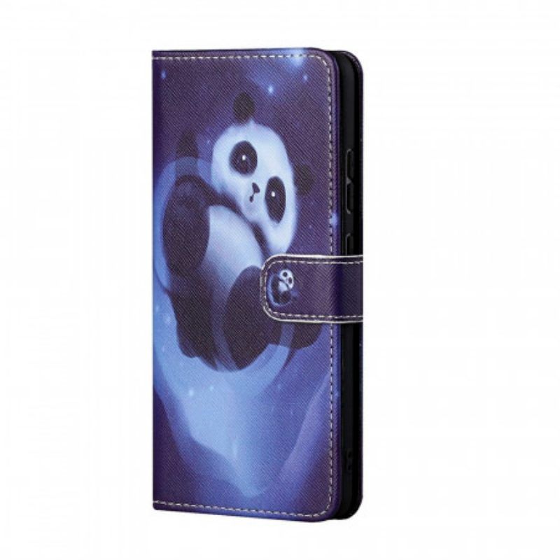 Folio-hoesje voor Samsung Galaxy M23 5G Met Ketting Strakke Panda