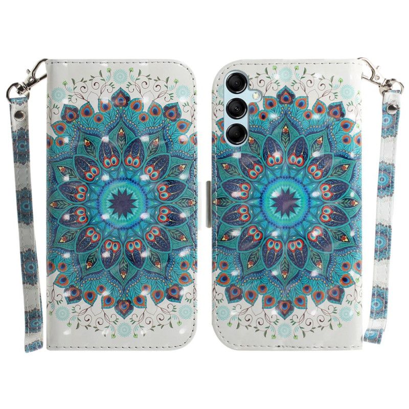 Folio-hoesje Samsung Galaxy A15 Groene Mandala Met Bandje