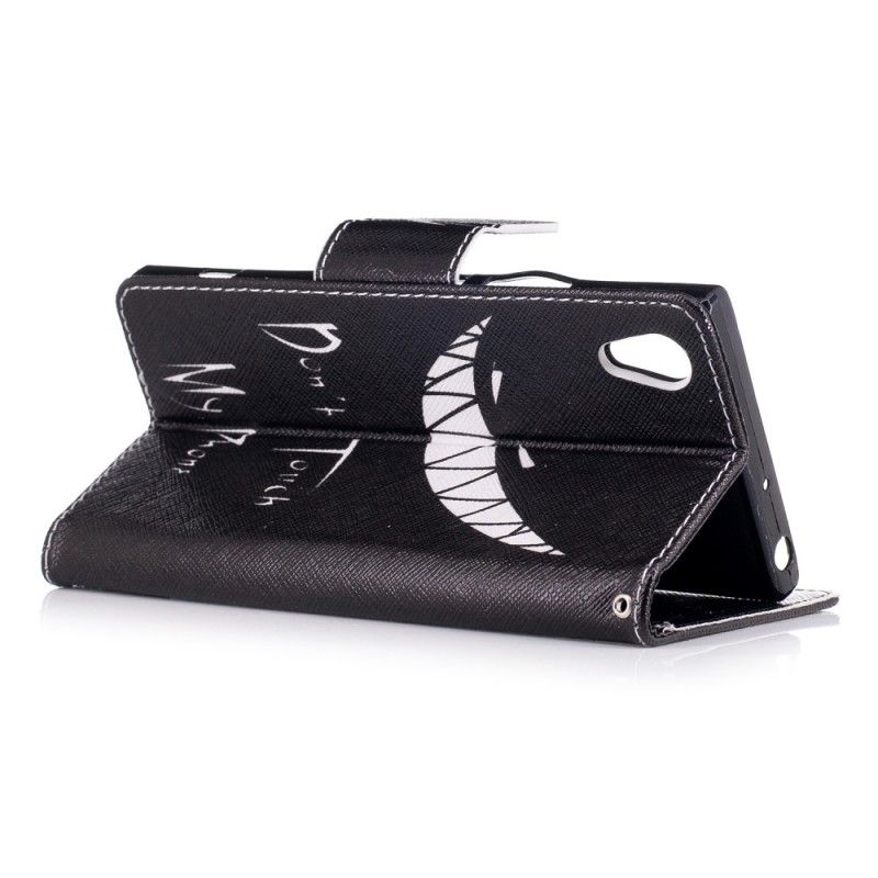 Flip Case Leren Sony Xperia XA1 Duivelse Telefoon