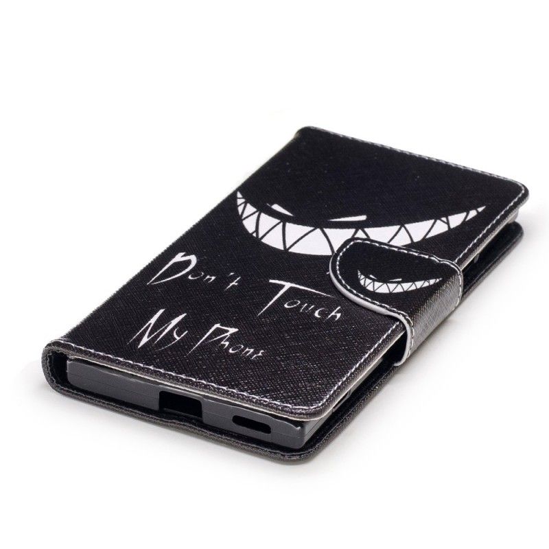 Flip Case Leren Sony Xperia XA1 Duivelse Telefoon