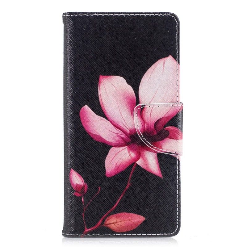 Flip Case Leren Sony Xperia XA1 Roze Bloem