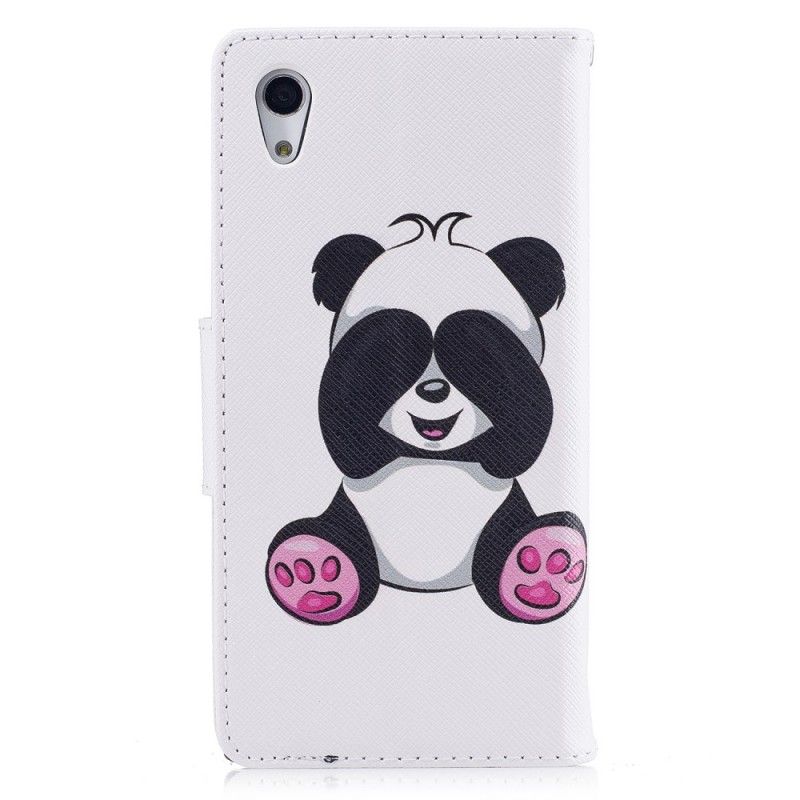 Leren Hoesje Sony Xperia XA1 Leuke Panda