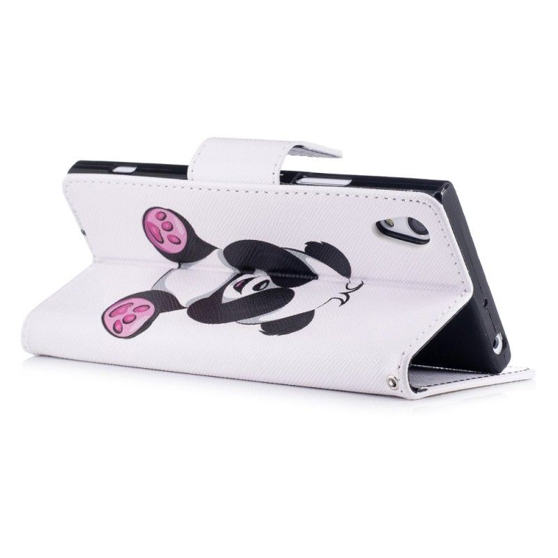 Leren Hoesje Sony Xperia XA1 Leuke Panda