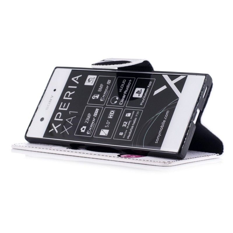 Leren Hoesje Sony Xperia XA1 Leuke Panda