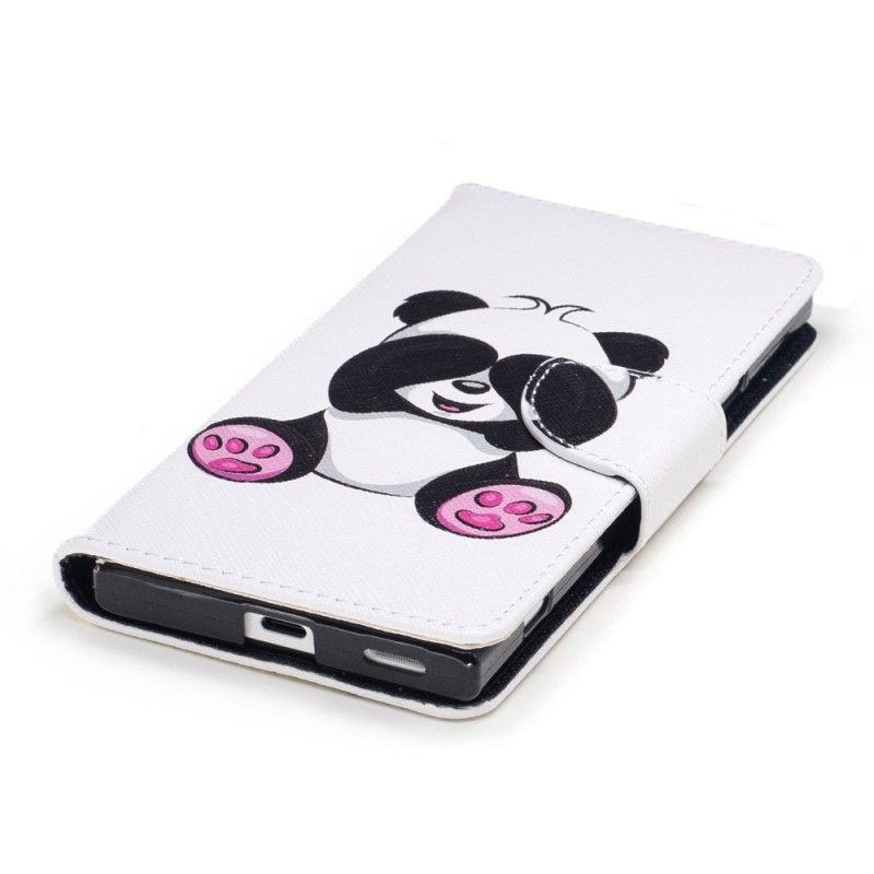 Leren Hoesje Sony Xperia XA1 Leuke Panda