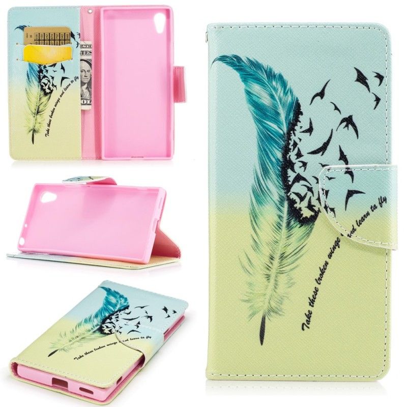 Leren Hoesje voor Sony Xperia XA1 Leren Vliegen