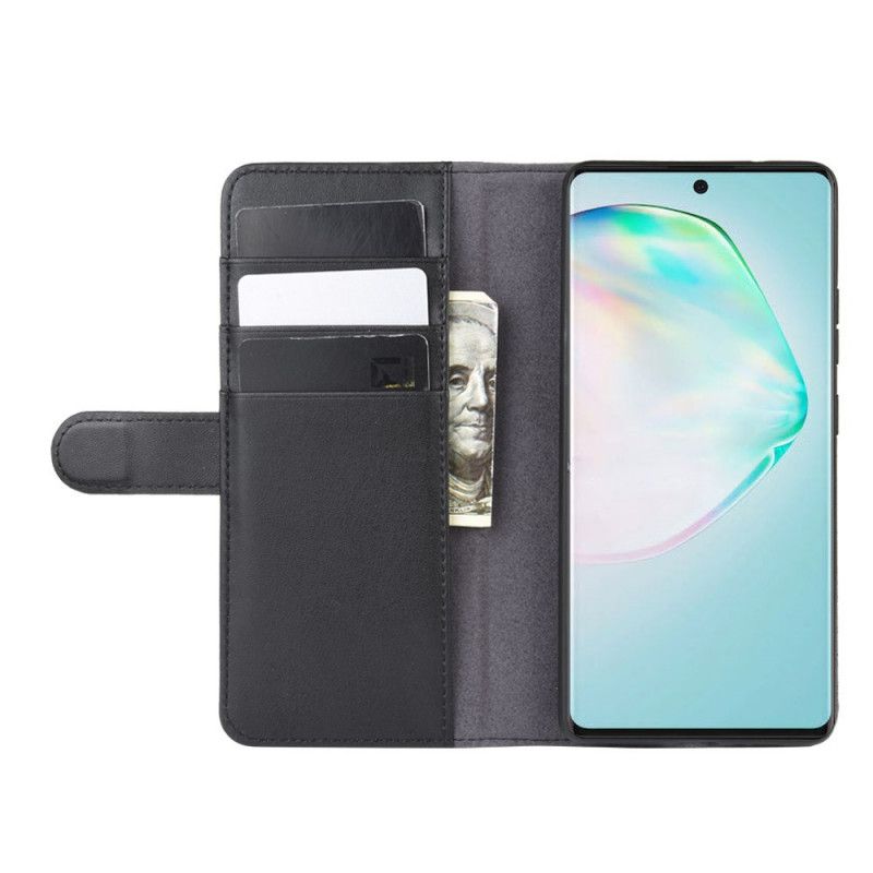 Bescherming Hoesje Samsung Galaxy S10 Lite Bruin Zwart Splitleer