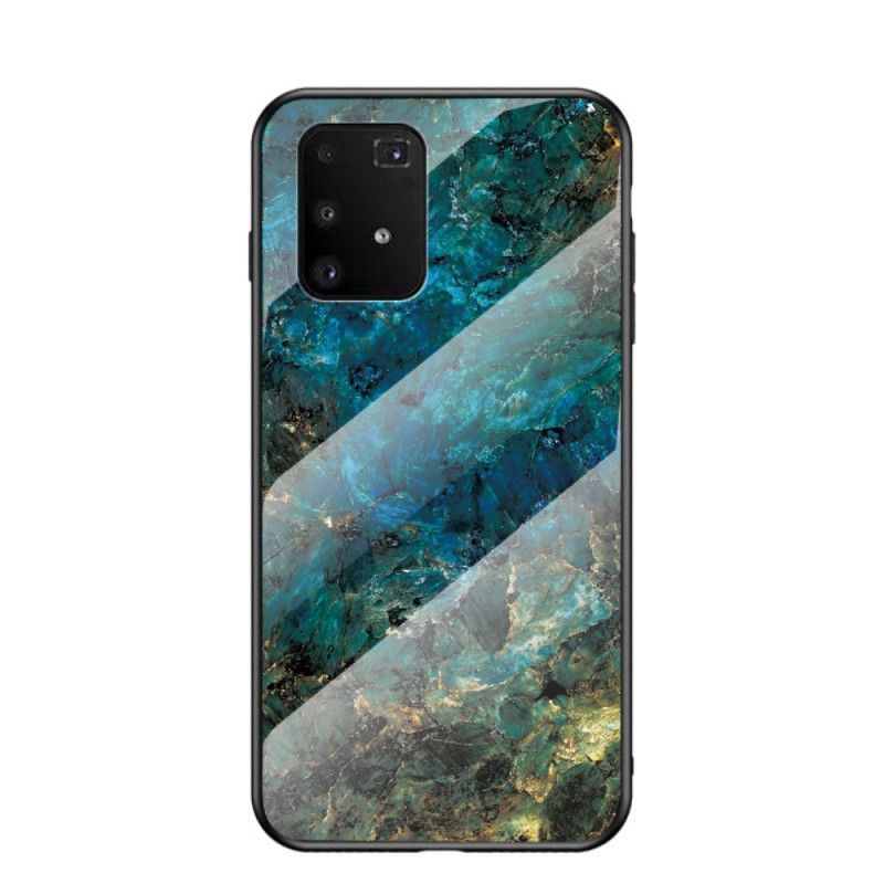Case Hoesje Samsung Galaxy S10 Lite Wit Zwart Telefoonhoesje Premium Kleuren Gehard Glas