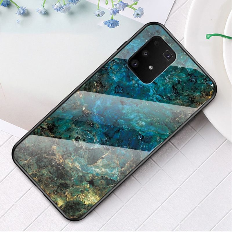 Case Hoesje Samsung Galaxy S10 Lite Wit Zwart Telefoonhoesje Premium Kleuren Gehard Glas