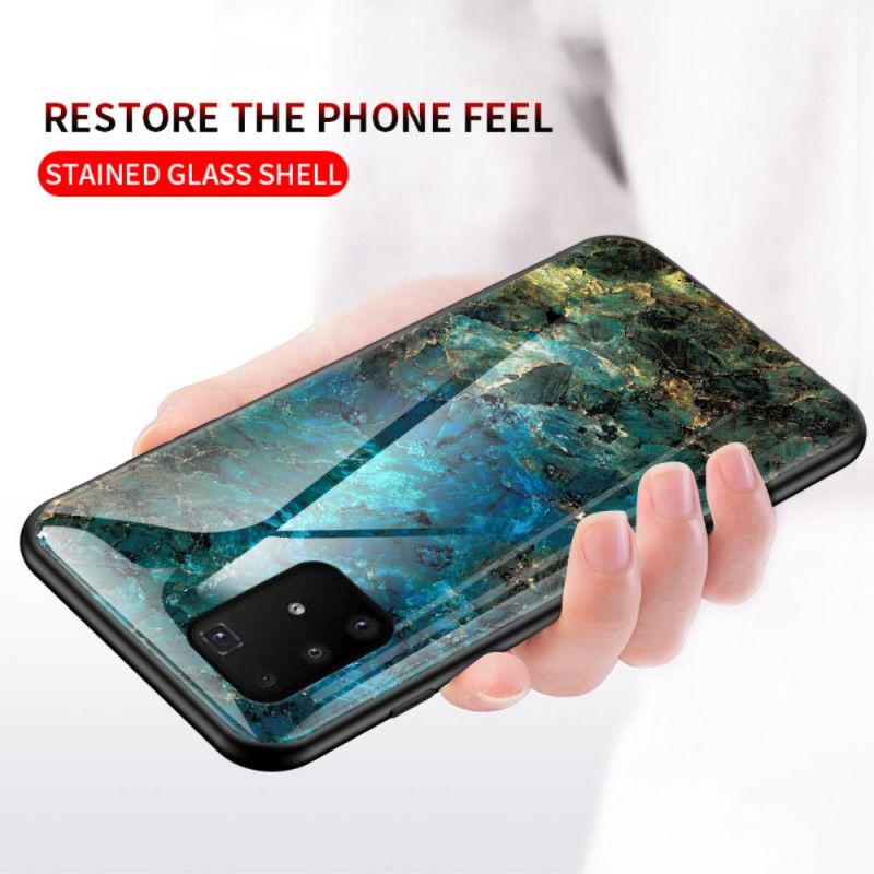 Case Hoesje Samsung Galaxy S10 Lite Wit Zwart Telefoonhoesje Premium Kleuren Gehard Glas
