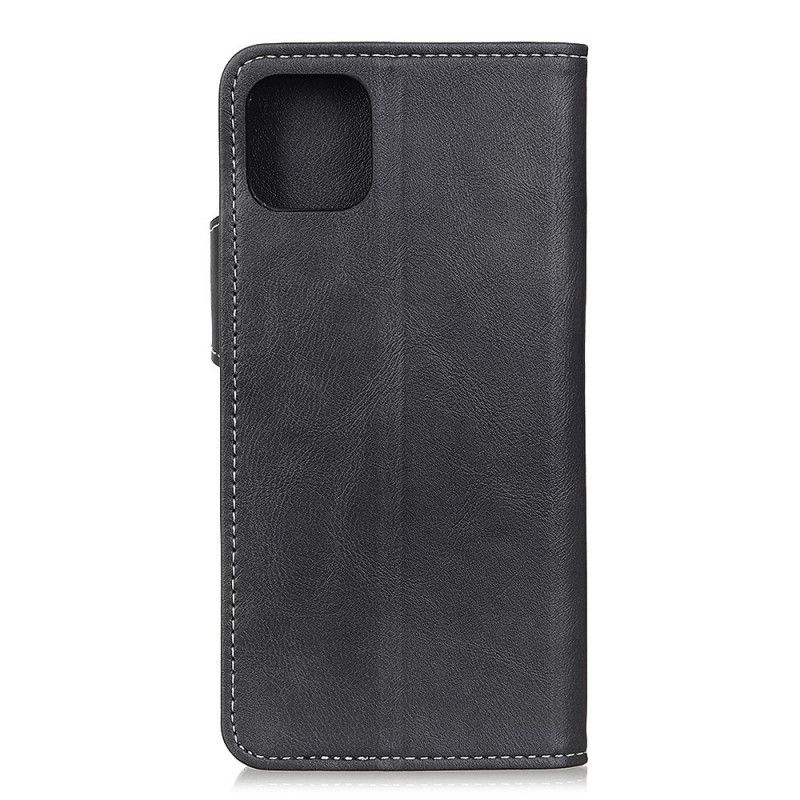 Cover Folio-hoesje Samsung Galaxy S10 Lite Rood Zwart Telefoonhoesje Artistieke Knoop En Stiksel