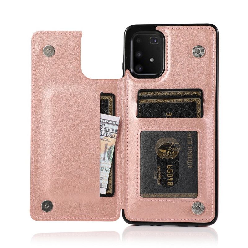 Cover Hoesje Samsung Galaxy S10 Lite Lichtblauw Grijs Telefoonhoesje Kaarthouder Met Mandala-Print