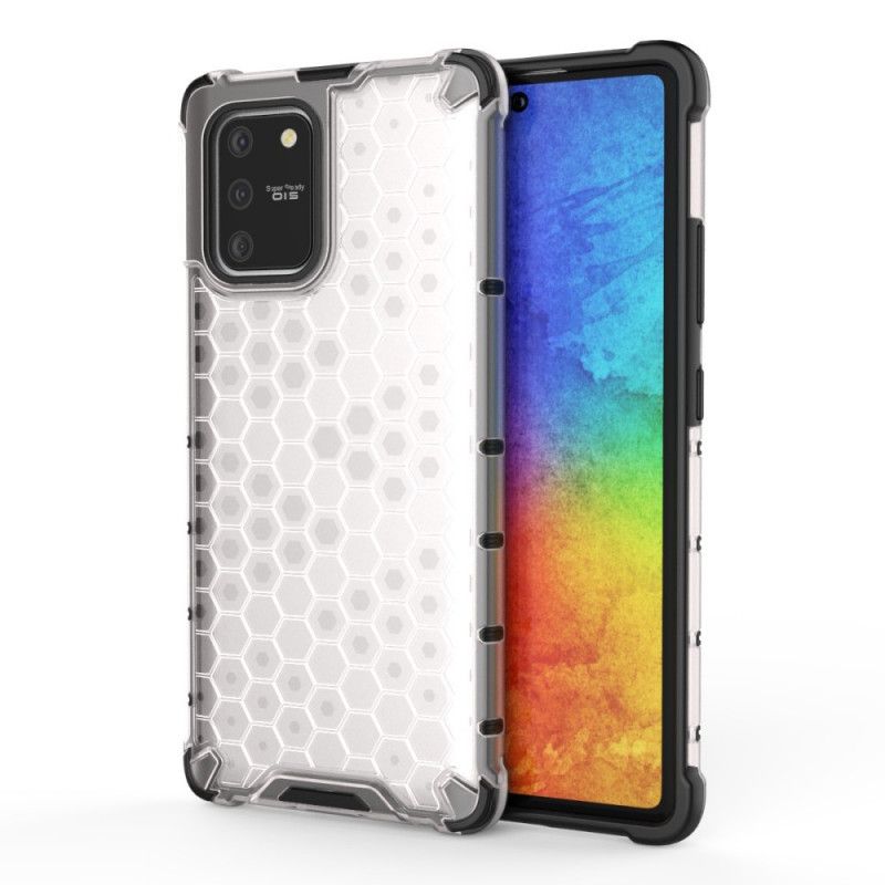 Cover Hoesje Samsung Galaxy S10 Lite Wit Zwart Telefoonhoesje Honingraatstijl