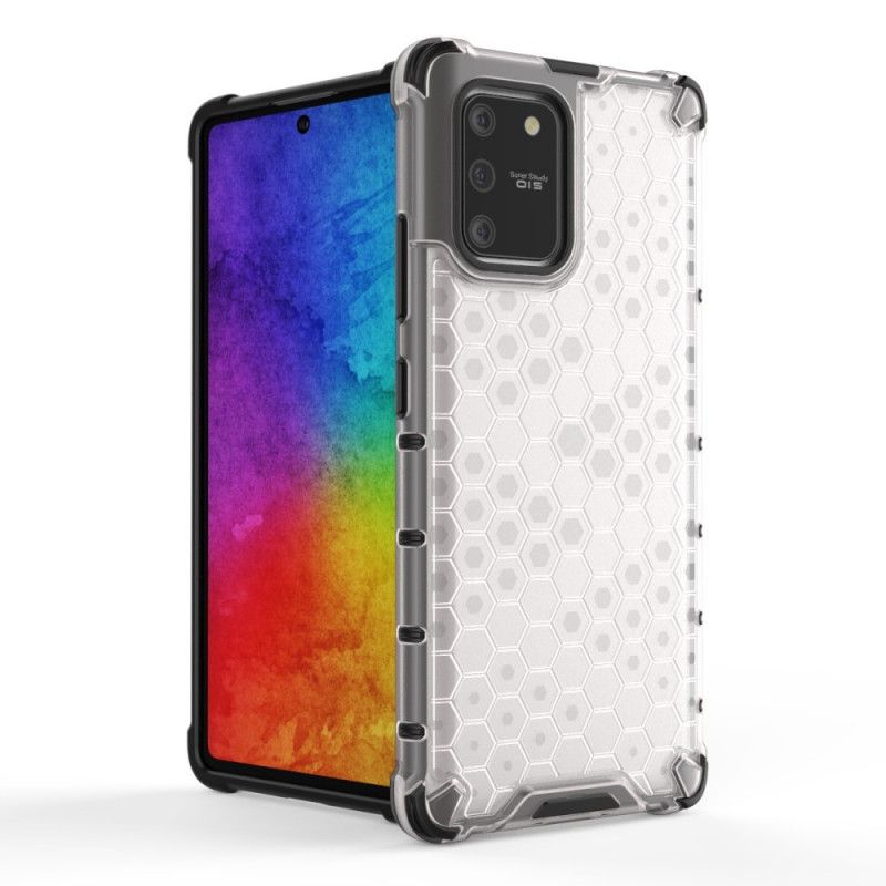 Cover Hoesje Samsung Galaxy S10 Lite Wit Zwart Telefoonhoesje Honingraatstijl