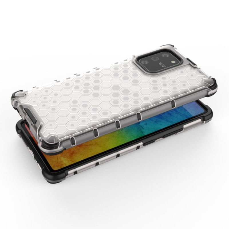 Cover Hoesje Samsung Galaxy S10 Lite Wit Zwart Telefoonhoesje Honingraatstijl