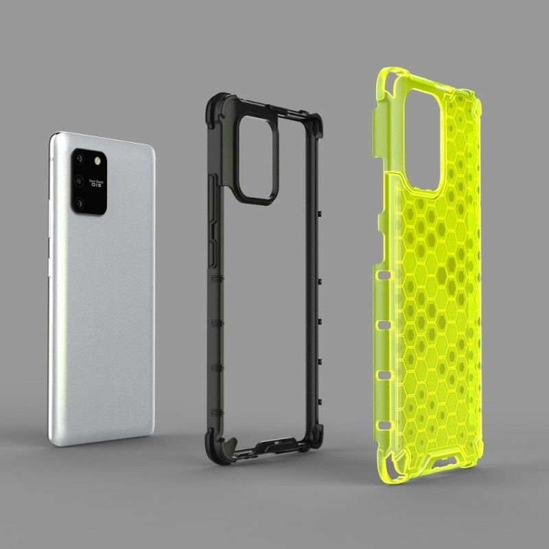 Cover Hoesje Samsung Galaxy S10 Lite Wit Zwart Telefoonhoesje Honingraatstijl